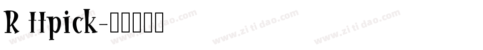 R ttpick字体转换